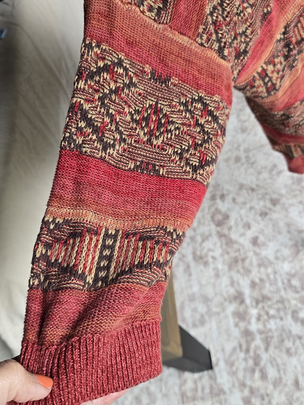 Chaps Pullover Knit Sweater Southwestern / Aztec / Geometric - Picture 6 of 7